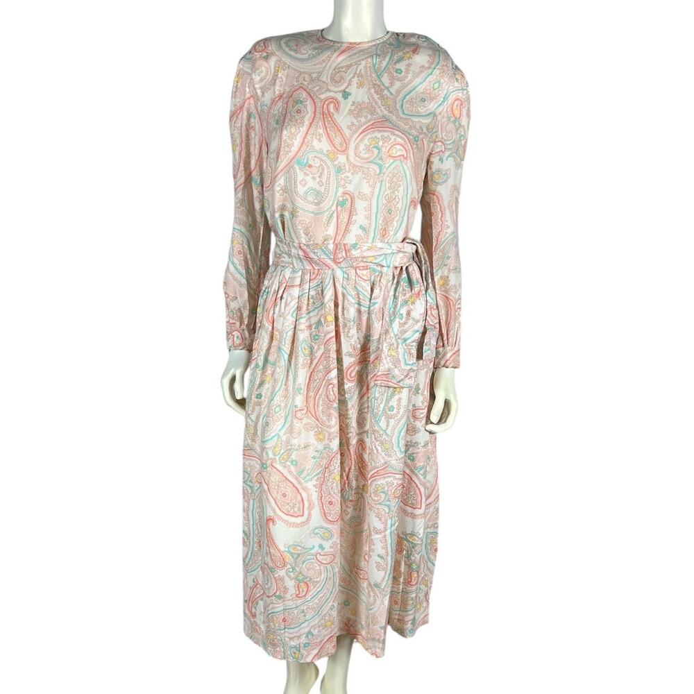 JH Collectibles Paisley Three Piece Skirt Blouse Belt Set Vintage 90s
